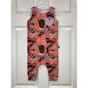 Baby Wonder Woman Rags Romper Jumpsuit Size 3/4 Graphic Comic Novelty Sleeveless